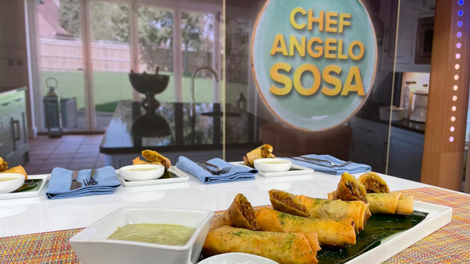 PHOTO: Chef Angelo Sosa shares his lamb spring rolls just in time for the big game.