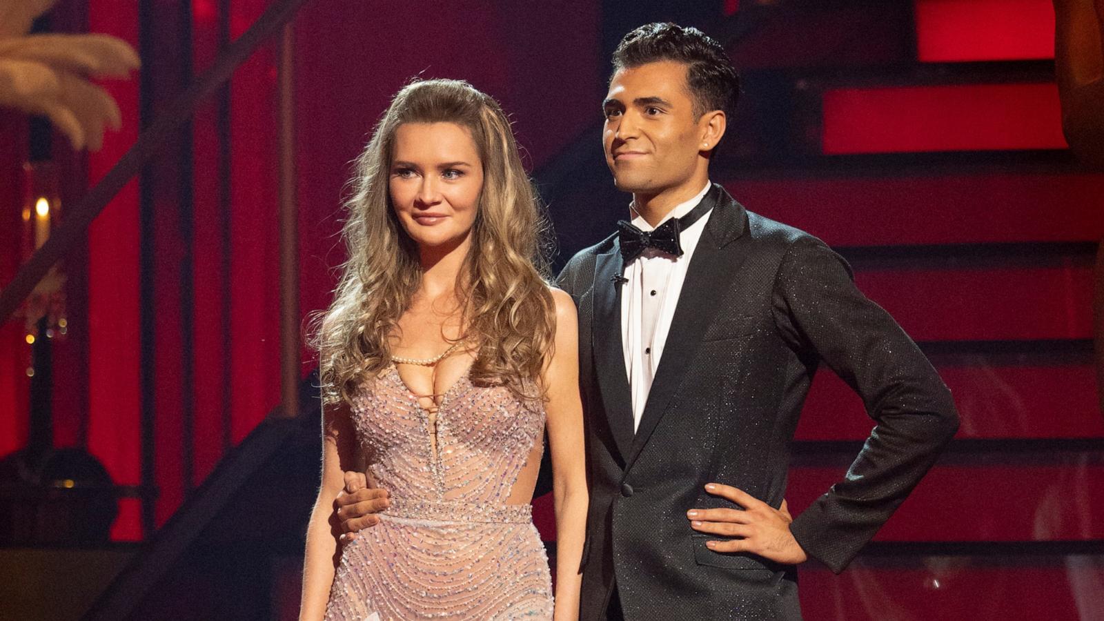 PHOTO: This image released by Disney shows Anna Delvey, left, and her dancing partner Ezra Sosa on the celebrity dance competition series "Dancing with the Stars," in Los Angeles, Sept. 24, 2024.