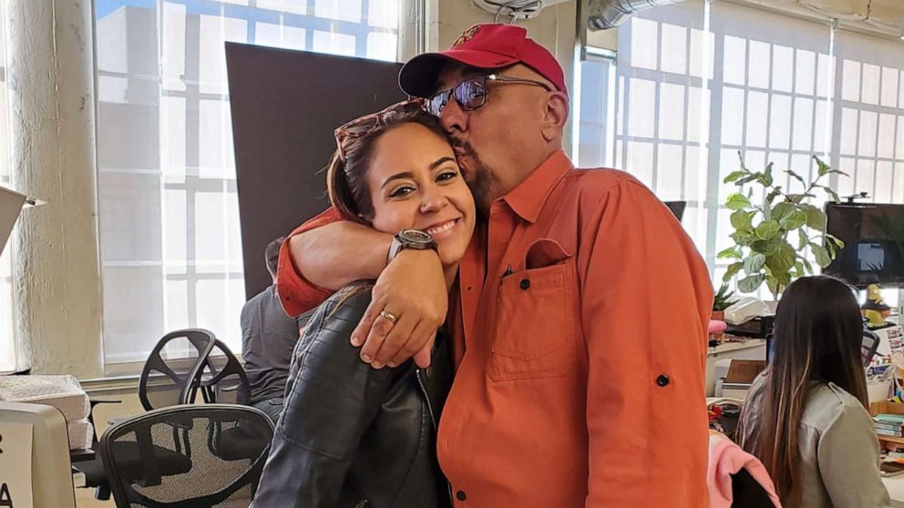 PHOTO: Annie Leal, founder of 'I Love Chamoy' and her father.