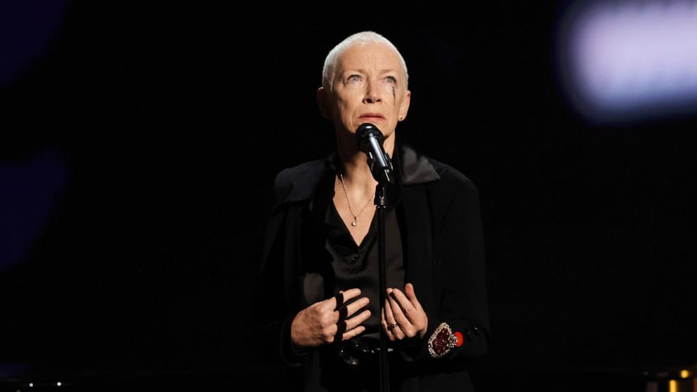 PHOTO: Annie Lennox performs onstage during the 66th GRAMMY Awards at Crypto.com Arena in Los Angeles, Feb. 04, 2024.