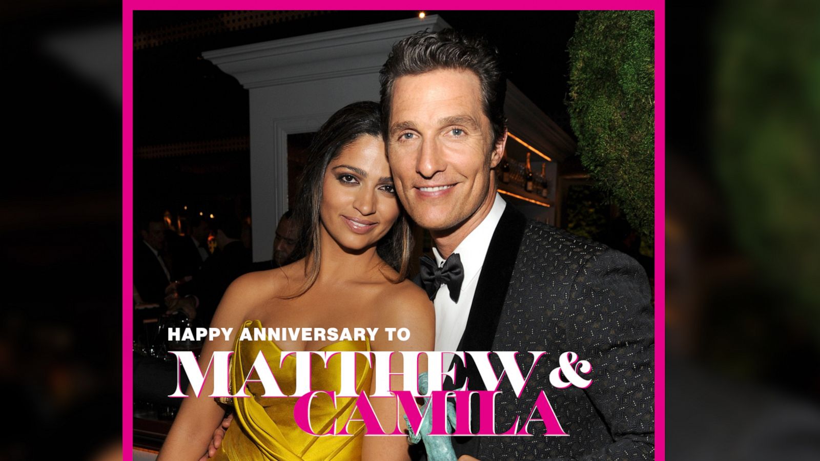 PHOTO: Happy Anniversary Matthew McConaughey + Camila Alves