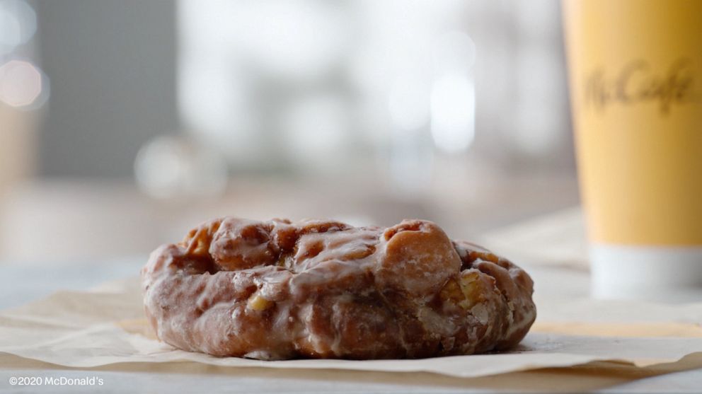 PHOTO: The new apple fritter on the McCafe menu at McDonald's.