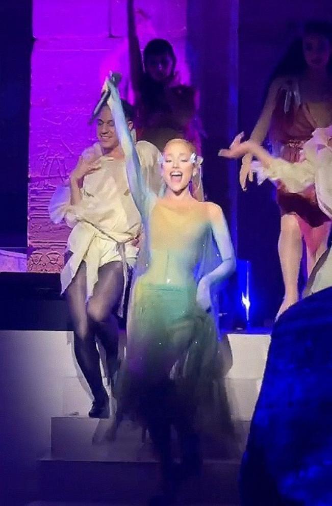 PHOTO: Ariana Grande appears in this screengrab from a TikTok video she shared from the Met Gala.