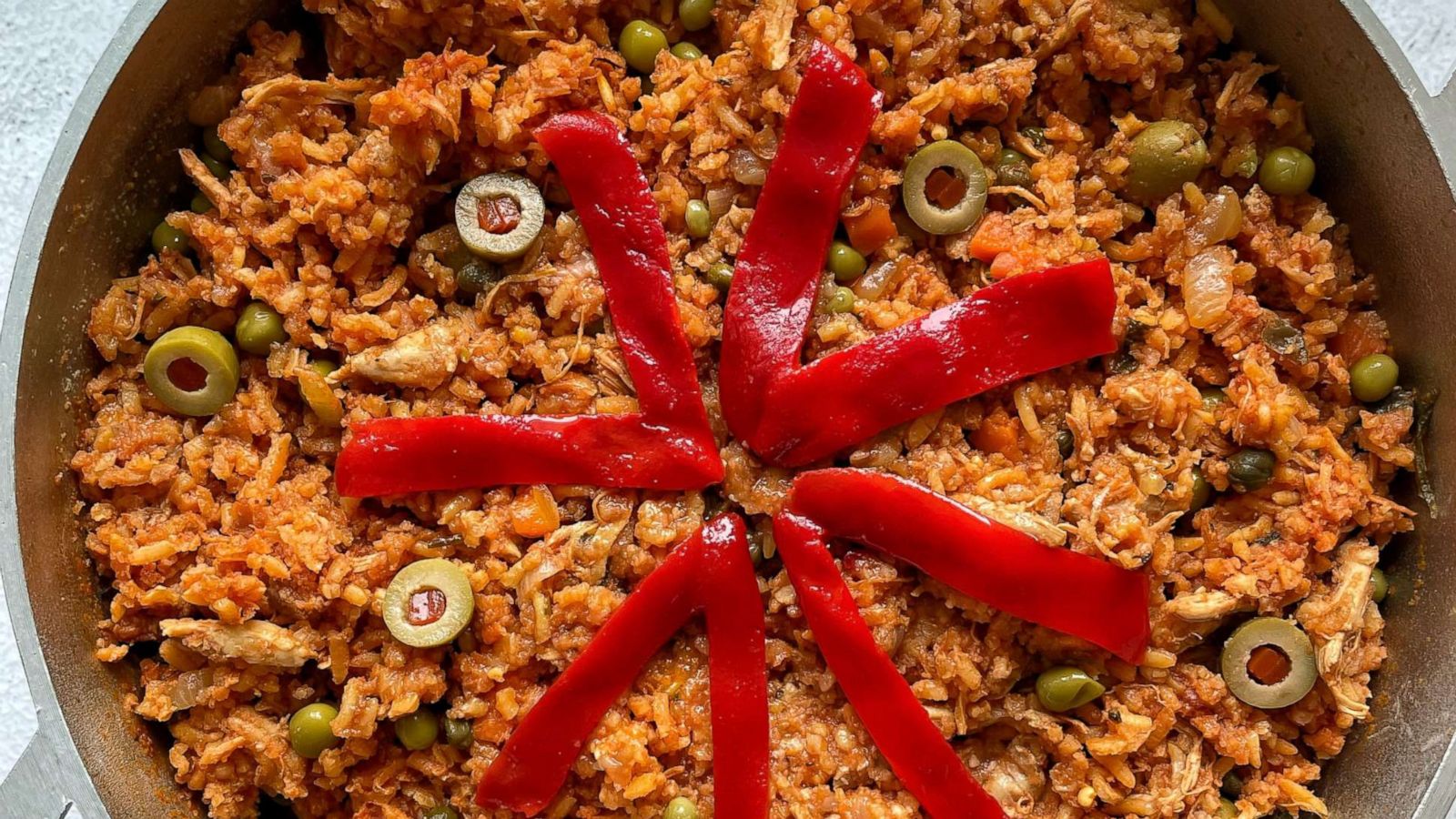 PHOTO: A pan of Arroz con Pollo Panameño made by Marisel Salazar.