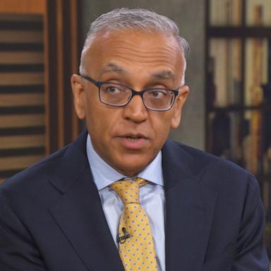 PHOTO: Dr. Ashish Jha, former White House COVID-19 response coordinator, speaks about the hantavirus on "Good Morning America" on May 8, 2026.