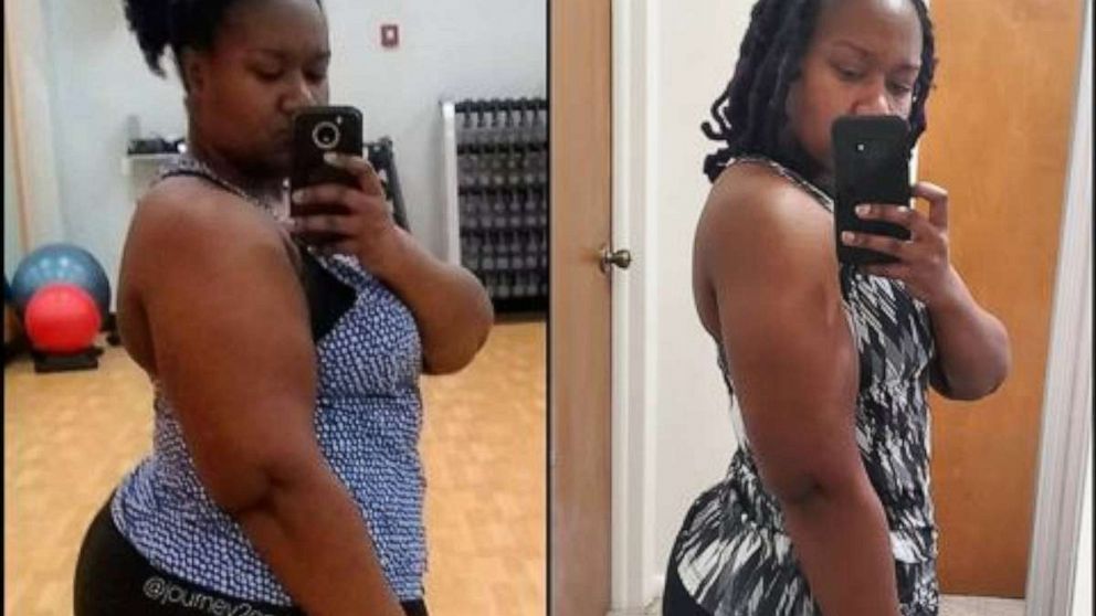 PHOTO: Aujile Riley, 34, has lost over 100 pounds.
