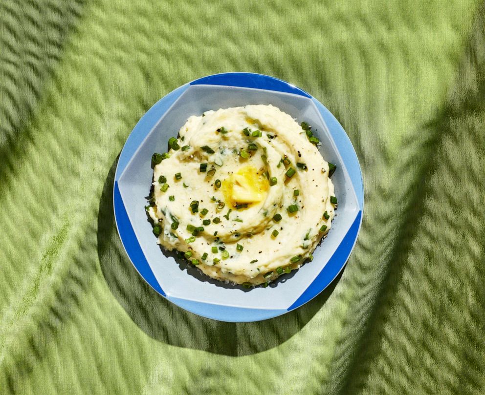 Photo: Sour cream and onion mashed potatoes.