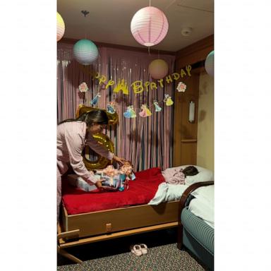 Parents are stealth masters decorating Disney cruise room for daughter's birthday