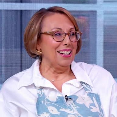 PHOTO: Author and social media star Babs Costello appears on Good Morning America in April, 2025.