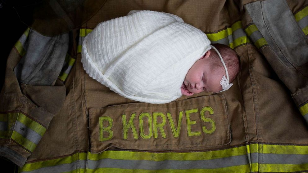 Fire Rescue Baby Newborn of late firefighter pays tribute to dad in touching photo shoot ...