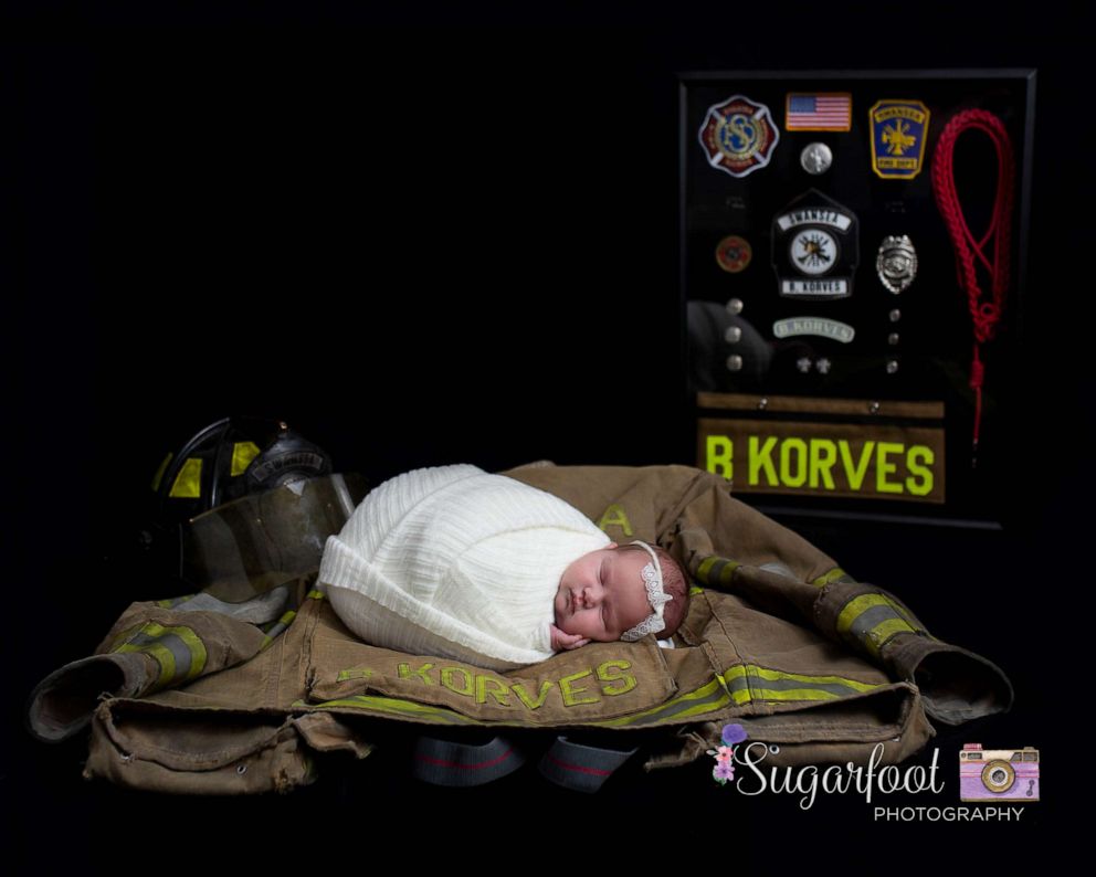 PHOTO: Baby Brett photographed with father's gear.