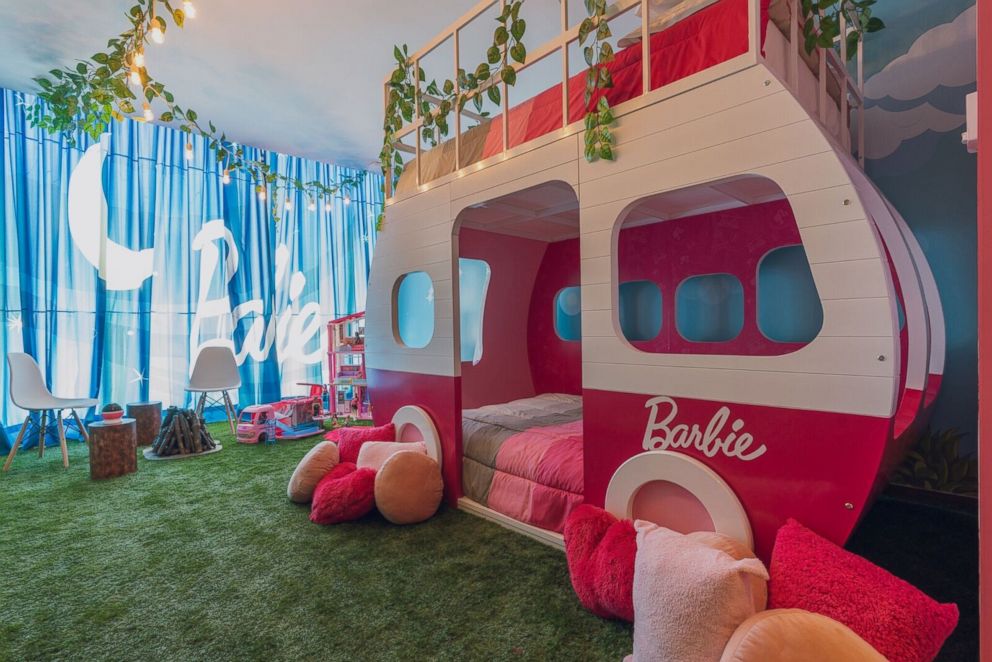 This hotel suite is all your Barbie camper dreams come true