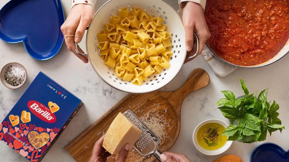 PHOTO: New Barilla Love pasta with sauce, parmesan cheese and herbs.