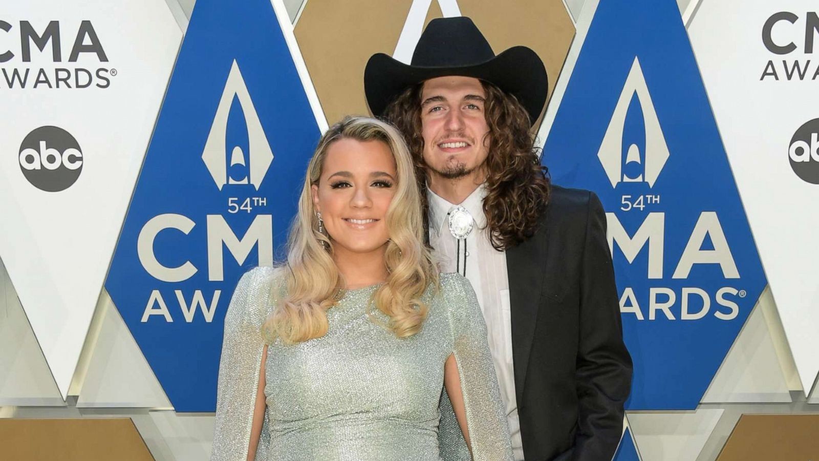 PHOTO: Gabby Barrett and Cade Foehner attend the 54th annual CMA Awards at the Music City Center, Nov. 11, 2020, in Nashville, Tenn.