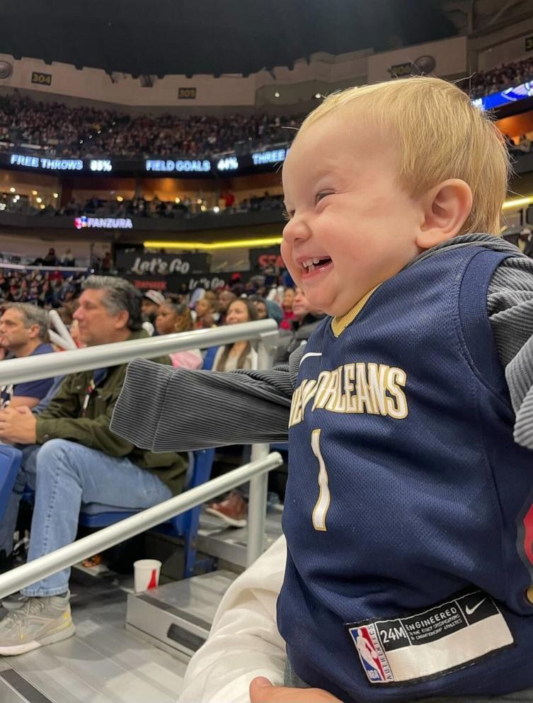 PHOTO: According to Paige Conkle, her son Luca, 2, is a big basketball fan.