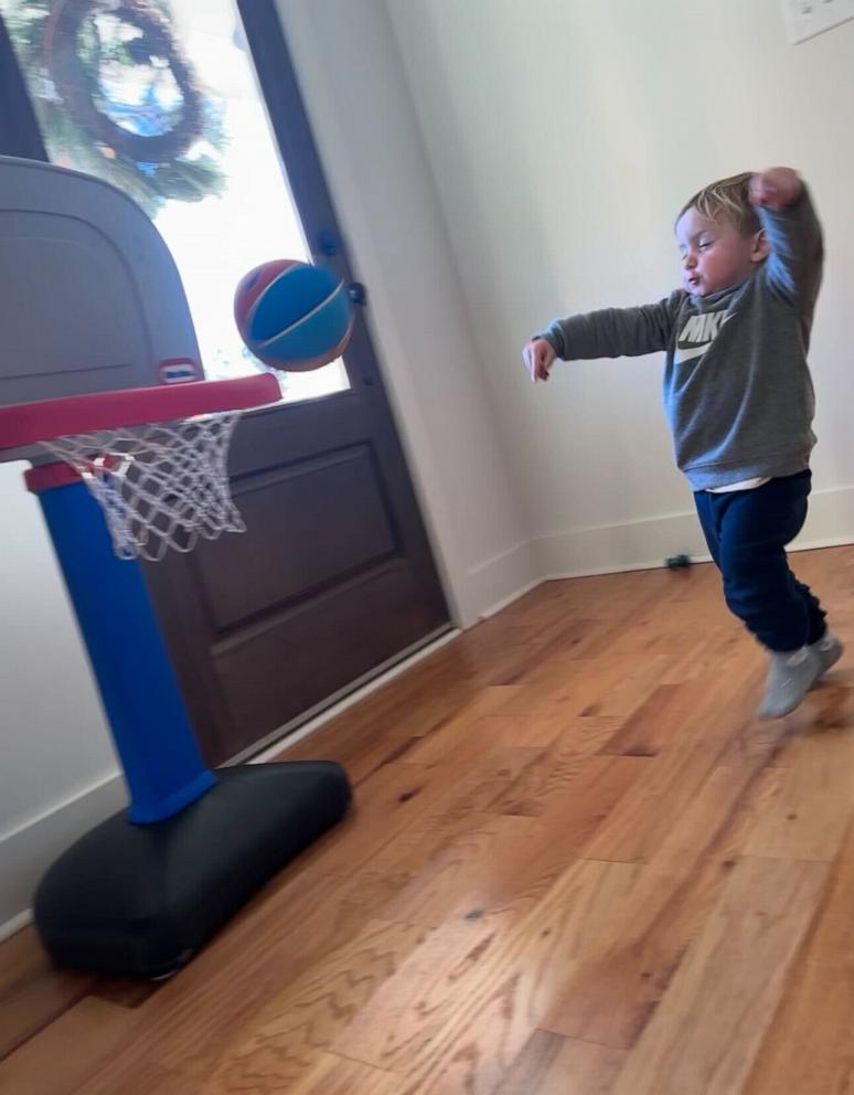 PHOTO: According to Paige Conkle, her son Luca, 2, is a big basketball fan.