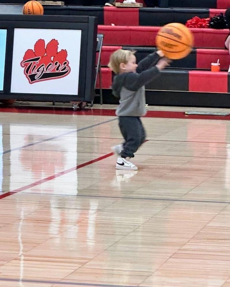 PHOTO: According to Paige Conkle, her son Luca, 2, is a big basketball fan.