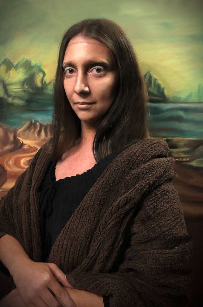 PHOTO: Jennifer De Angelo-Baxter dressed up as Mona Lisa.