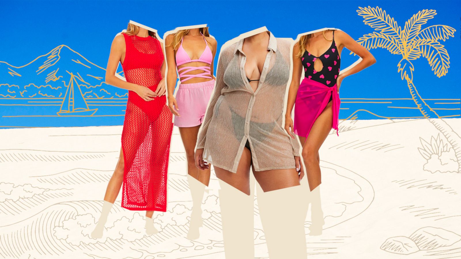Shop women's beachwear dresses, cover-ups and sarongs - Good