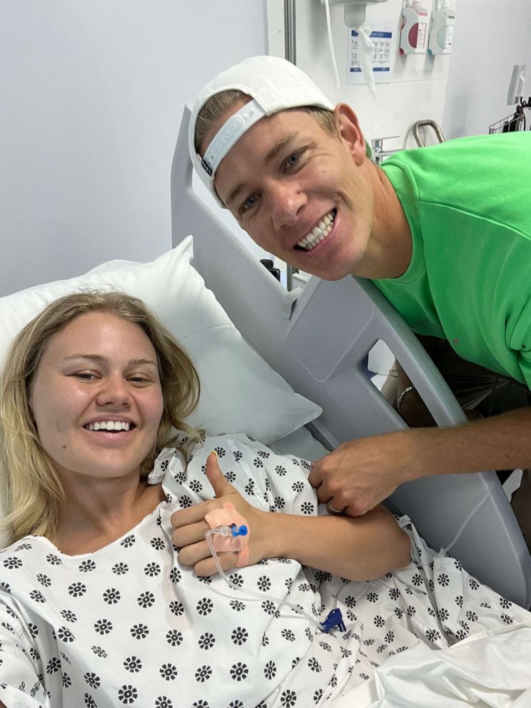 PHOTO: Bella Weems Lambert and Dallin Lambert pictured during fertility treatment.