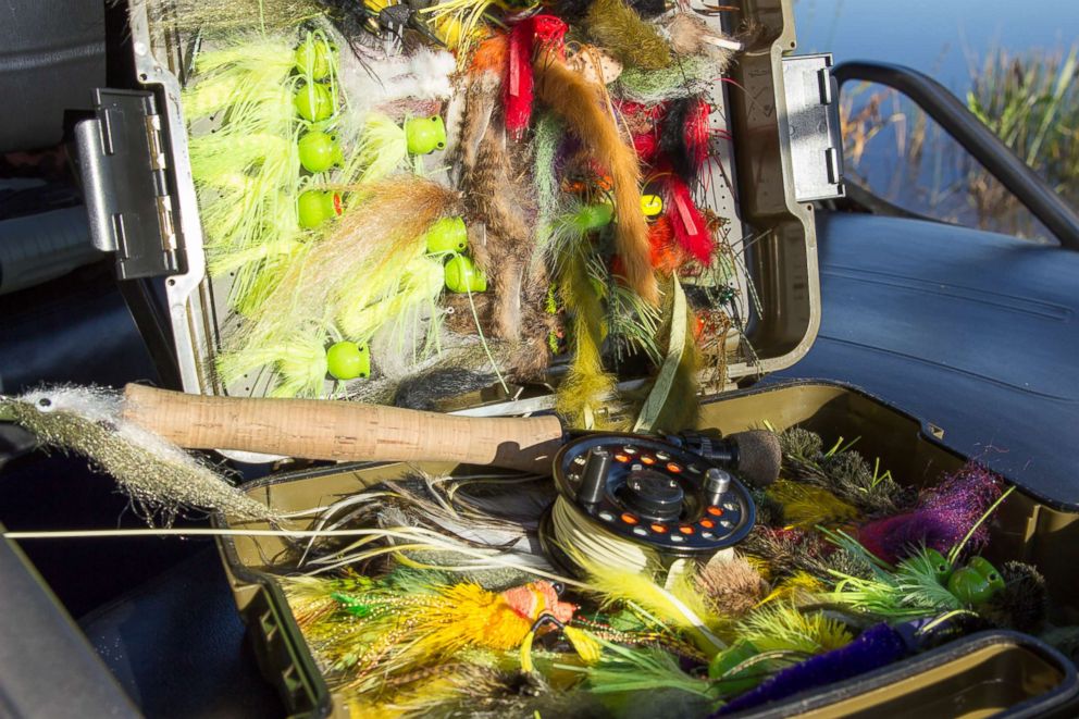 PHOTO: Captain Mark Benson's fishing supplies.