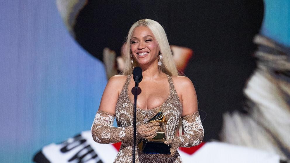 Beyonce is seen onstage at the 67th annual GRAMMY Awards on February 02, 2025 in Los Angeles, California.