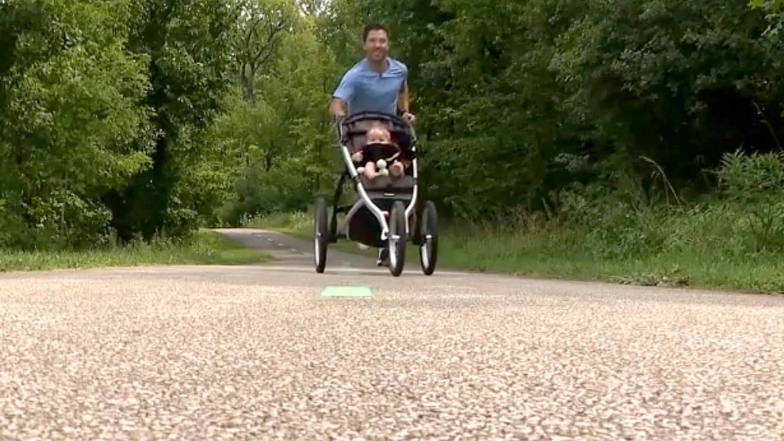 PHOTO: Stephen Biebelhausen and daughter Blake notched a 4:17 mile time.
