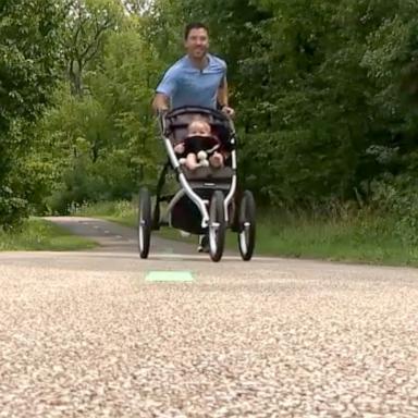 PHOTO: Stephen Biebelhausen and daughter Blake notched a 4:17 mile time.