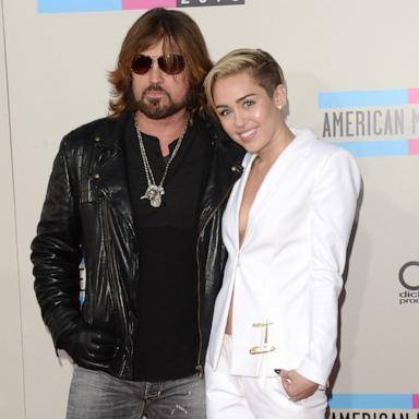 Billy Ray Cyrus and Miley Cyrus attend the 2013 American Music Awardson November 24, 2013 in Los Angeles, California. 