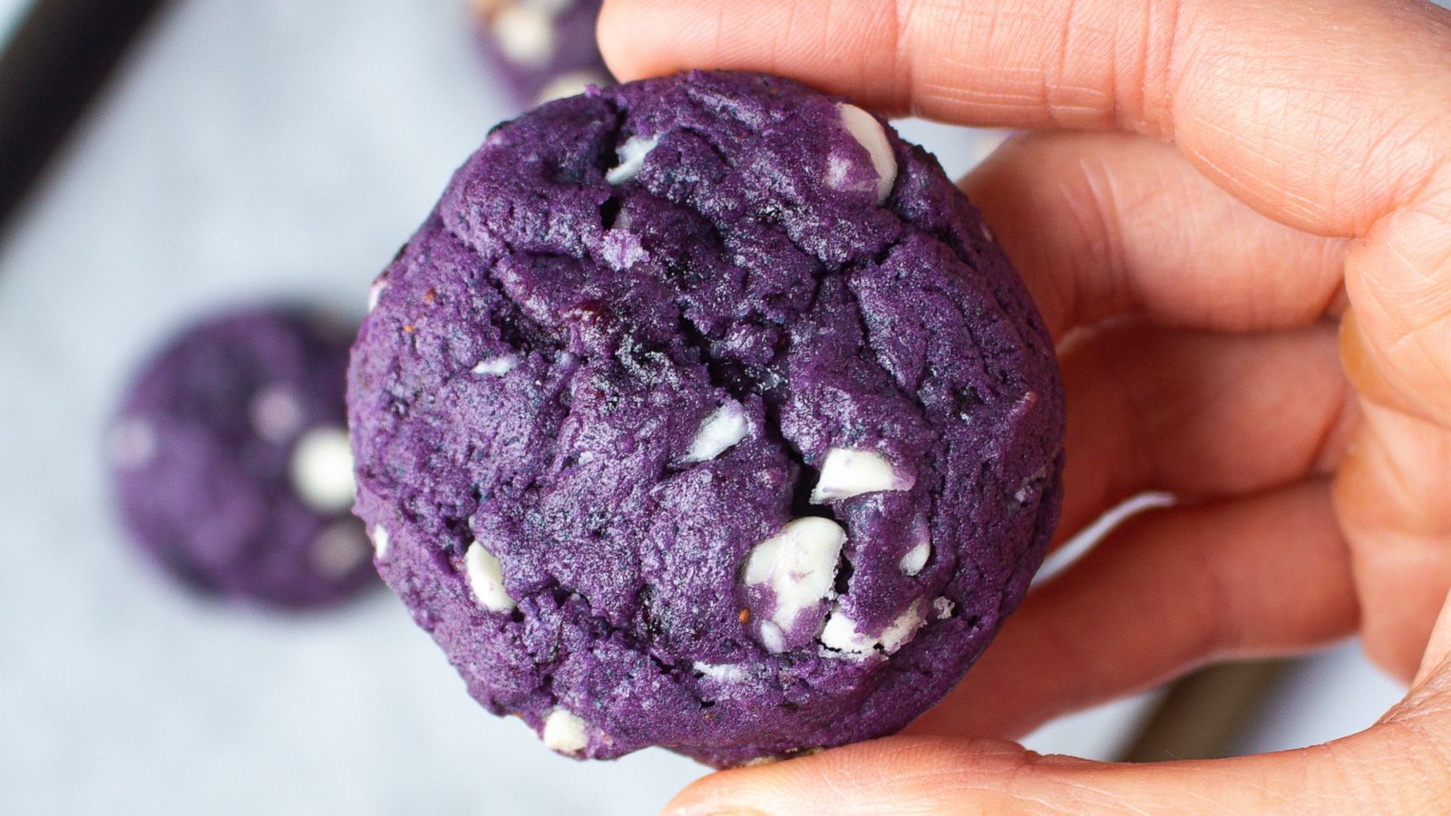 PHOTO: White chocolate blueberry cookies.