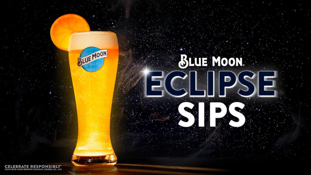 PHOTO: Blue Moon is selling a specialty version of its wheat beer with edible glitter to celebrate the solar eclipse. 