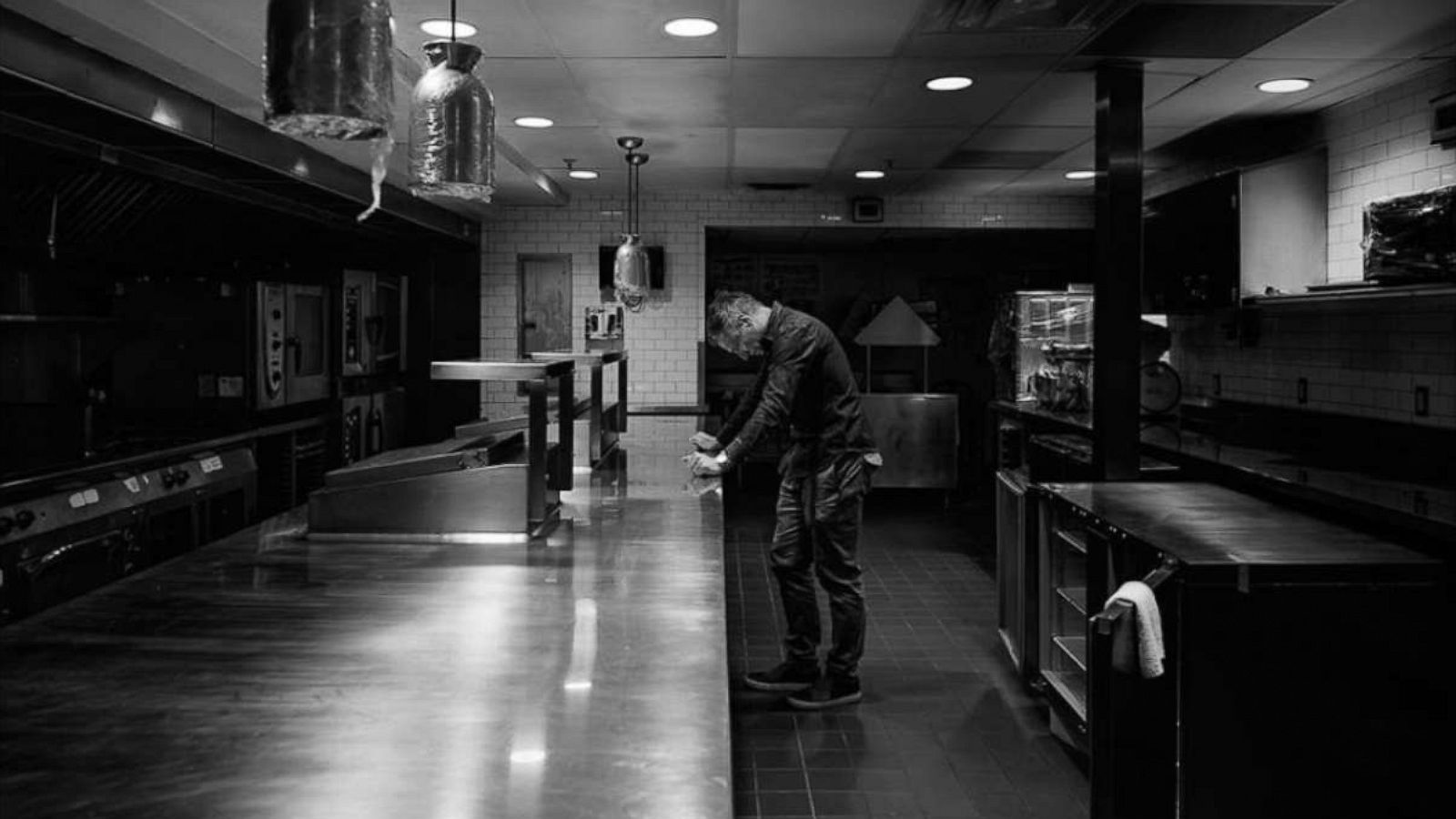 PHOTO: Bobby Stuckey stands inside an empty Frasca Food & Wine in Boulder, Colorado.