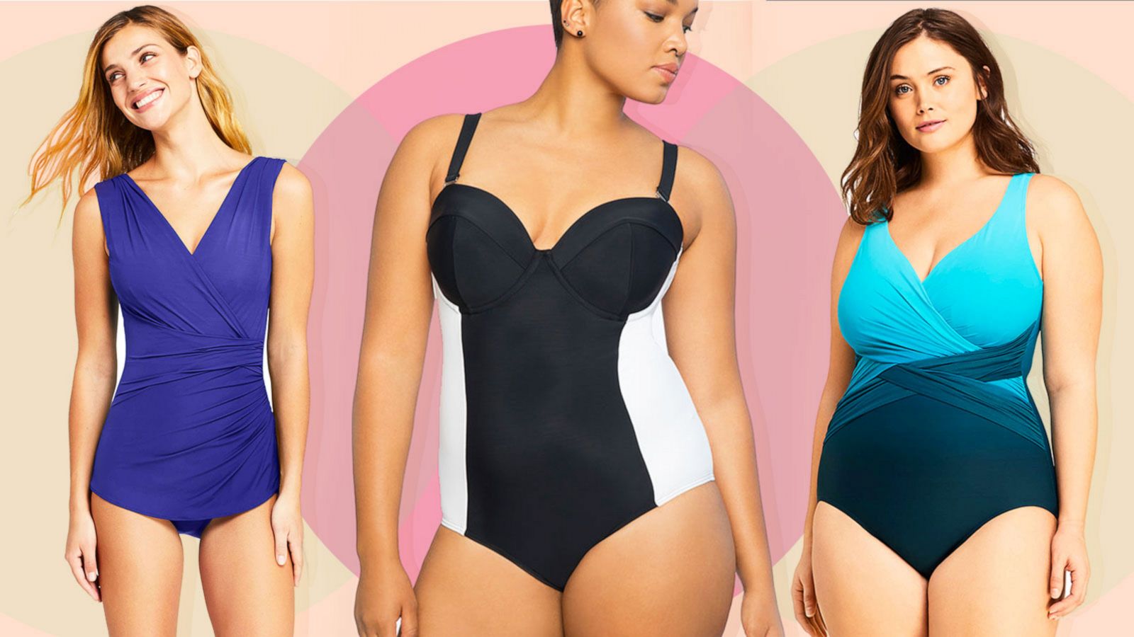 SARA SWIM Womens One Piece Swimsuit Tummy Control Adjustable Strap Bathing Suit V Neck Wrap Over Monokini