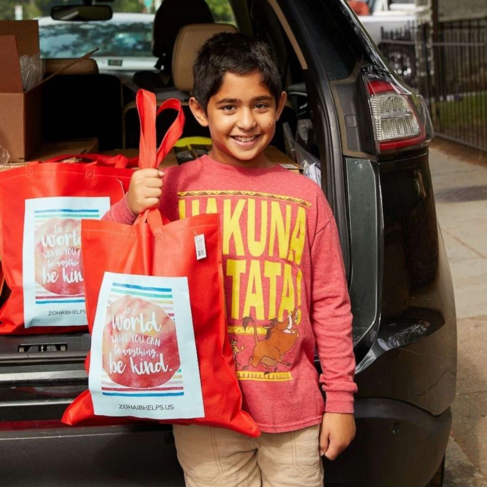 PHOTO: Zohaib is a third grader who sprinkles kindness in his community through his organization, Zohaib Helps Us.