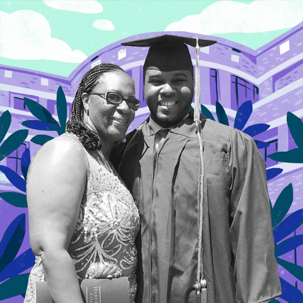 PHOTO: Botham Jean, who was fatally shot in his apartment by a police officer on Sept. 6, 2018, is pictured here with his mother, Allison Jean.