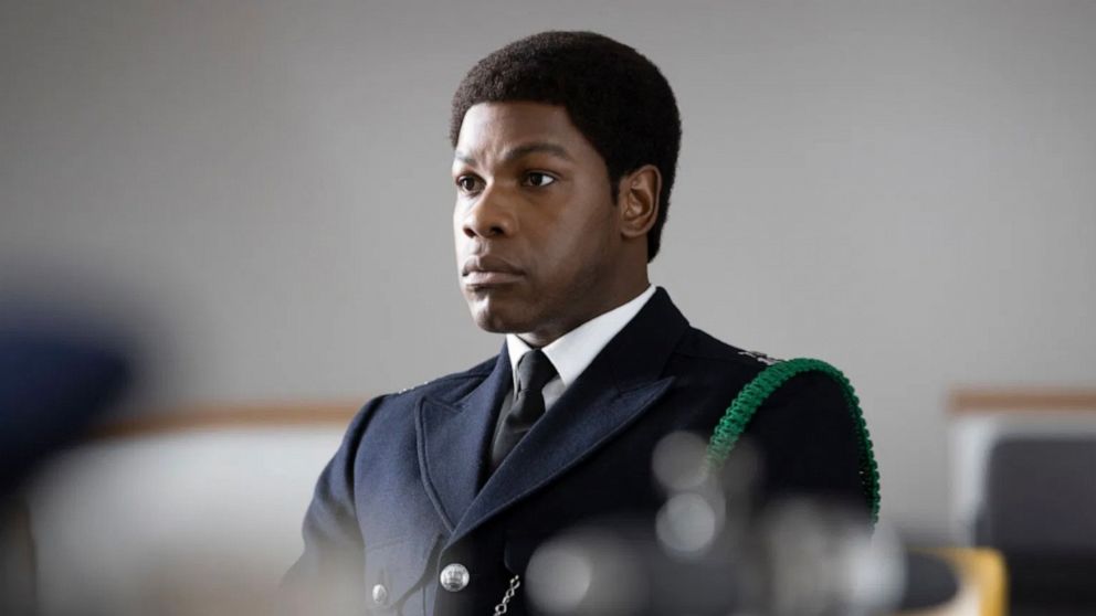 PHOTO: John Boyega in the 2020 Steve McQueen film "Red, White and Blue." 