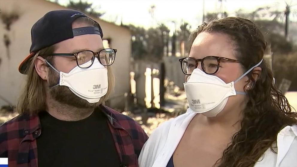 PHOTO: Brian McShea proposed to Stephanie Raynor after recovering a previously purchased engagement ring in the rubble of their home which burned down in the LA wildfire.