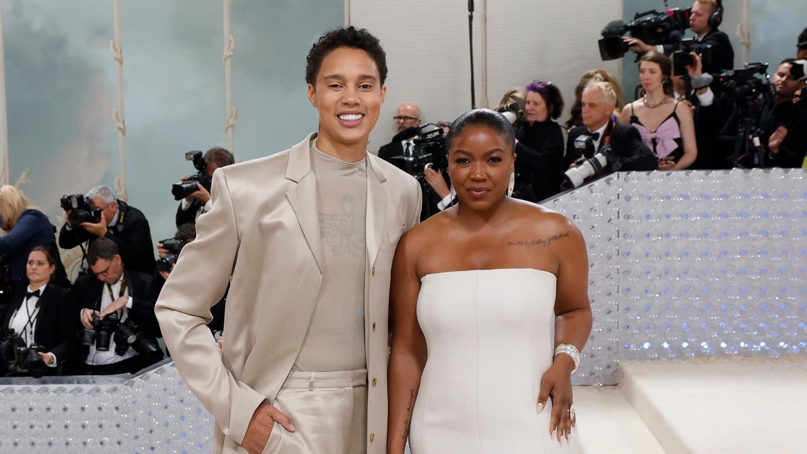 PHOTO: Brittney Griner and Cherelle Griner attend the 2023 Costume Institute Benefit at Metropolitan Museum of Art in New York City, May 01, 2023.