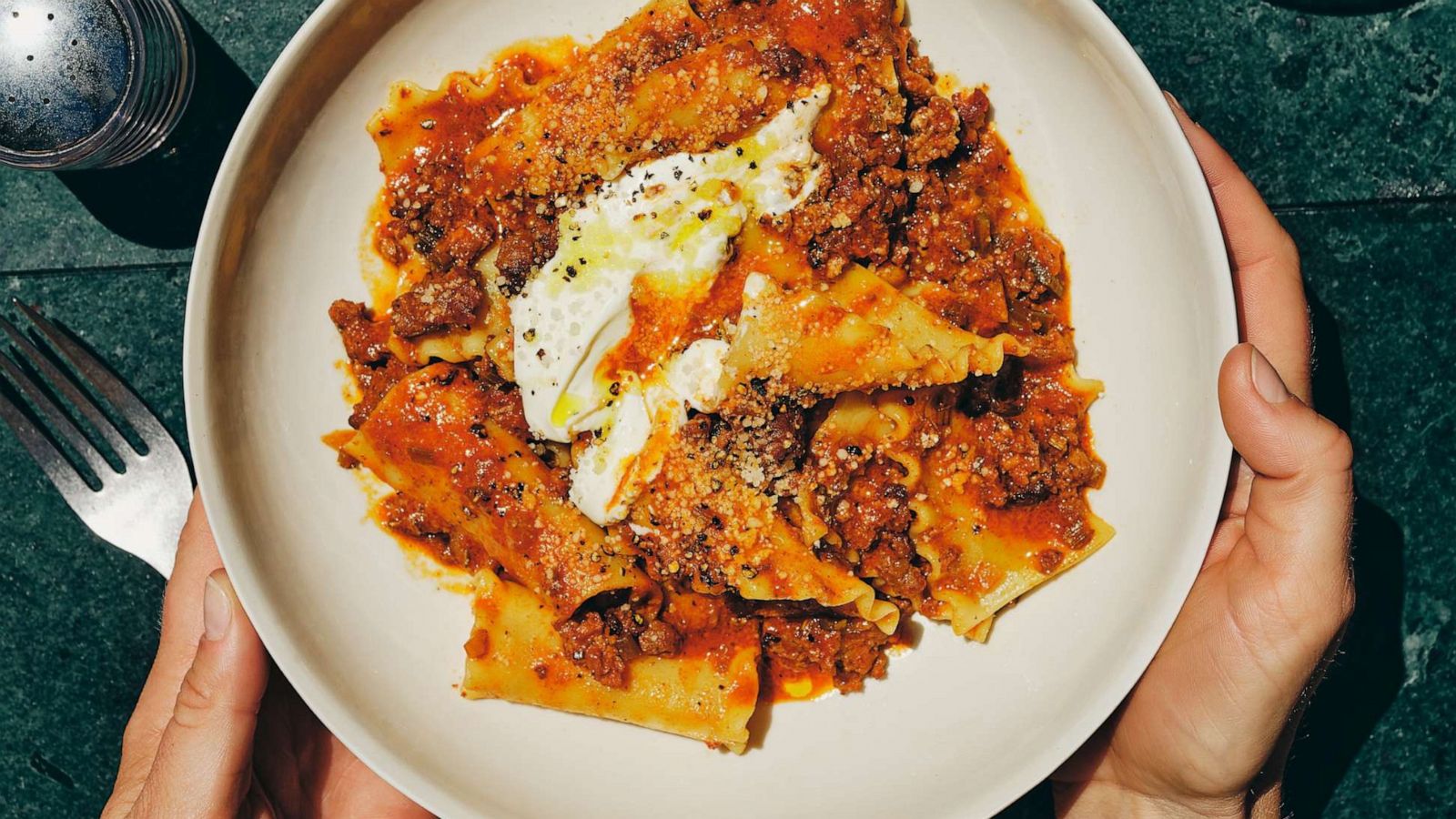 PHOTO: Broken noodle bolognese from "More is More."