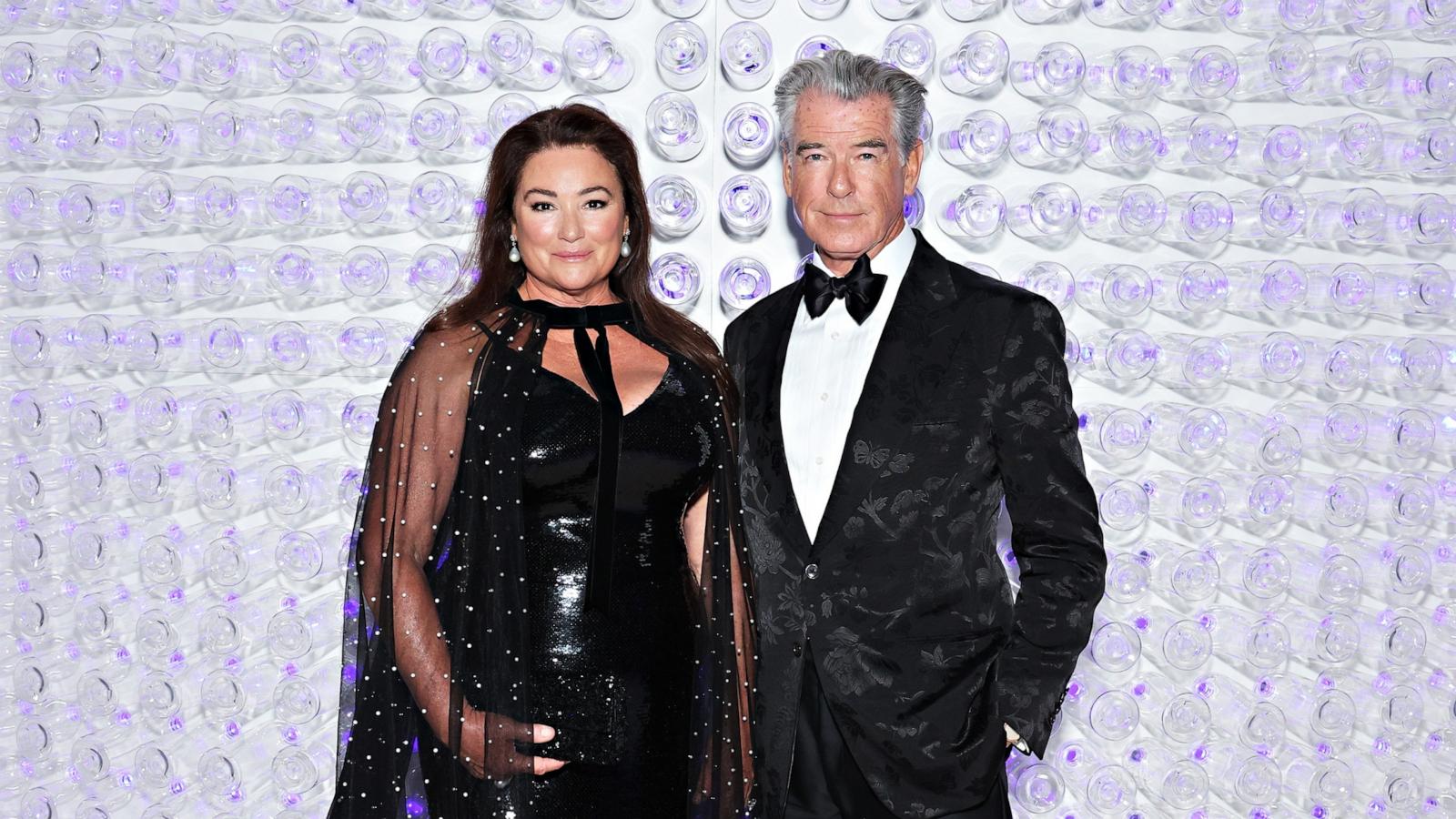 PHOTO: Keely Shaye Smith and Pierce Brosnan attend The 2023 Met Gala Celebrating "Karl Lagerfeld: A Line Of Beauty" at The Metropolitan Museum of Art on May 1, 2023 in New York City.