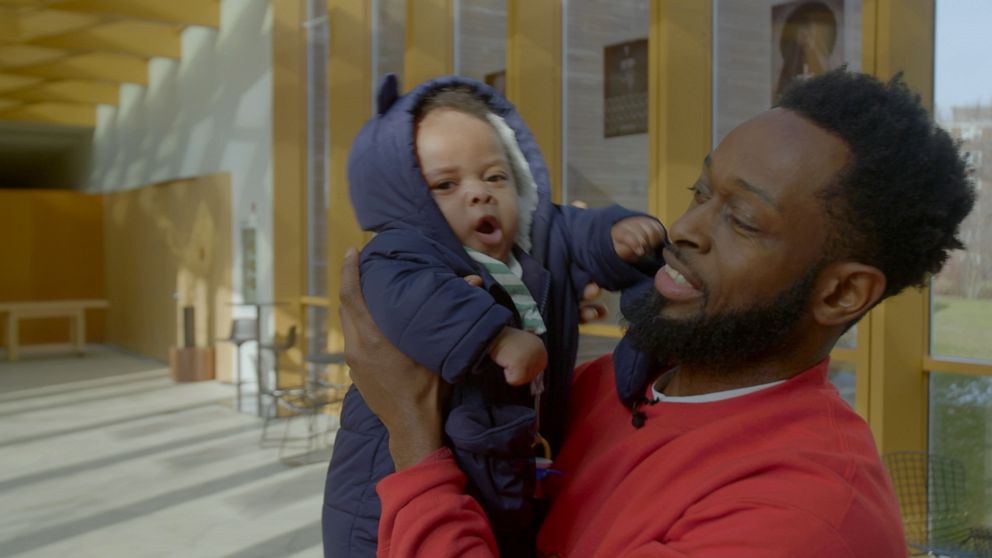 PHOTO: Bruce McIntyre is pictured holding his son Elias.