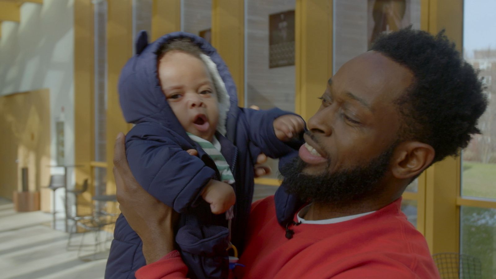 PHOTO: Bruce McIntyre is pictured holding his son Elias.