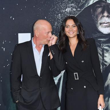 Actor Bruce Willis (L) and his wife English model Emma Heming attend the premiere of Universal Pictures' "Glass" on January 15, 2019 in New York City. 