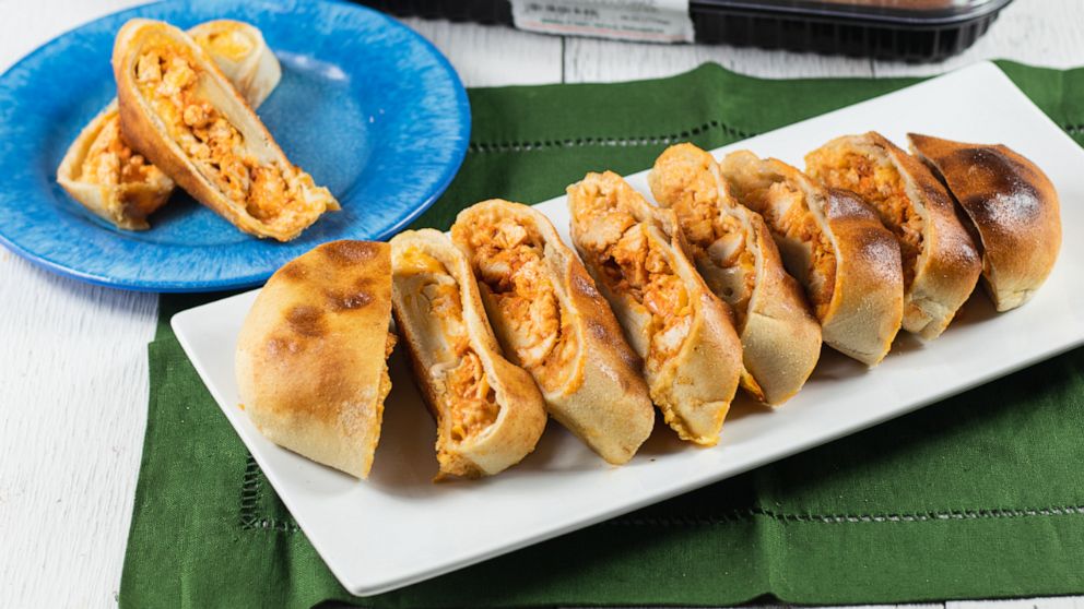 PHOTO: A baked buffalo chicken loaf.