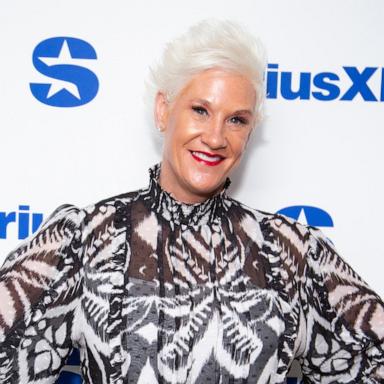 PHOTO: Anne Burrell visits SiriusXM Studios, Oct. 16, 2024, in New York.