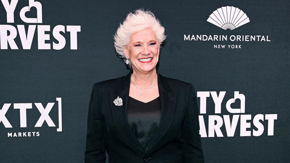 PHOTO: Anne Burrell attends as City Harvest Presents The 2025 Gala: Carnaval at Cipriani 42nd Street, April 22, 2025, in New York.