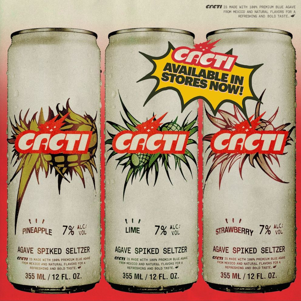 PHOTO: Three new flavors of Cacti by Travis Scott and Anheuser-Busch.
