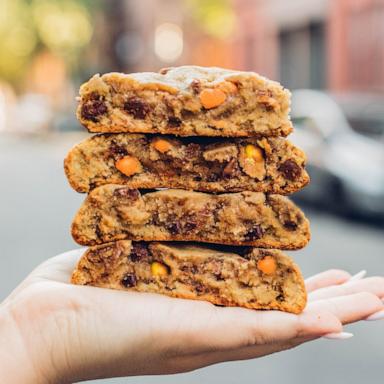 PHOTO: A stack of freshly baked cookies from Chip City Cookies.