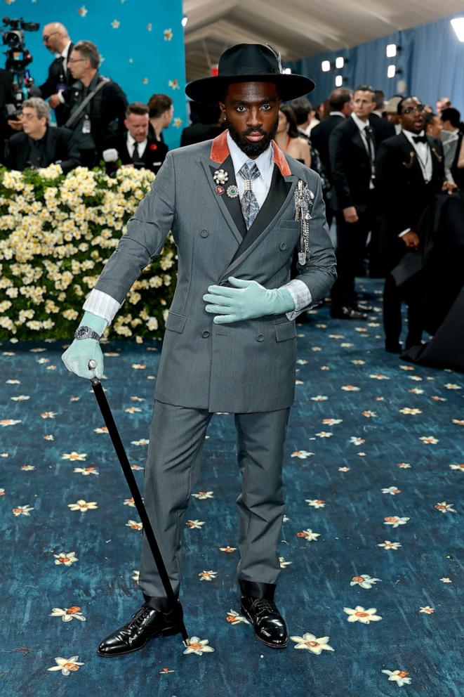 Caleb McLaughlin attends the 2025 Met Gala Celebrating "Superfine: Tailoring Black Style" on May 05, 2025 in New York City.