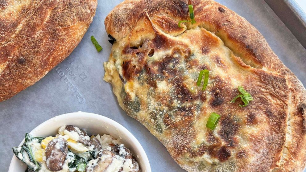 PHOTO: Chef Jason Goldstein shares Super Bowl calzones.